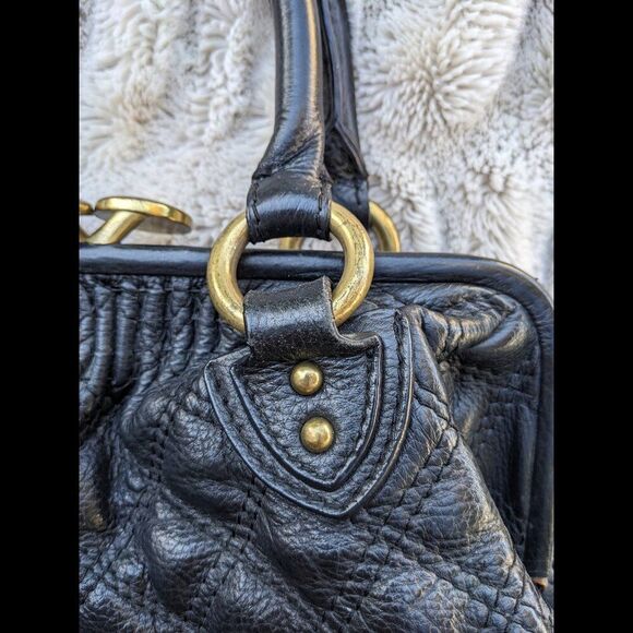 Marc Jacobs 2005 "Stam" Black Quilted Leather Bag, Made in Italy - Picture 8 of 15